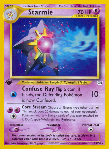 Starmie (25/64) [Neo Revelación 1.ª edición] 
