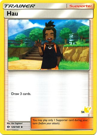 Hau (120/149) (Sello de Pikachu n.° 54) [Academia de batalla 2020] 