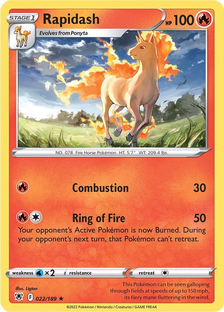Rapidash (022/189) [Espada y escudo: Resplandor astral] 
