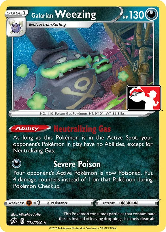 Weezing de Galar (113/192) [Paquete de premios Serie uno] 