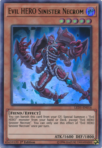 Héroe malvado Sinister Necrom [LED5-EN014] Ultra raro 
