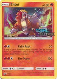 Entei (SM219) (Promoción de presentación del personal) [Sol y luna: Promociones de Black Star] 