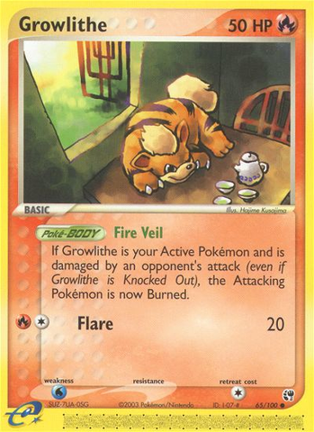 Growlithe (65/100) [EX: Tormenta de arena] 