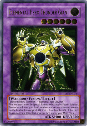 Héroe elemental Gigante del Trueno [TLM-EN036] Último Raro 