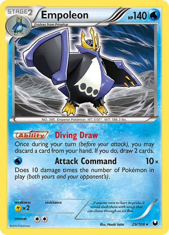 Empoleon (29/108) (Exclusivo de Battle Arena Deck) (Exclusivo de Deck temático) [Blanco y negro: Exploradores oscuros] 