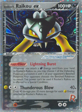 Raikou ex de Rocket (108/107) [EX: Deoxys] 
