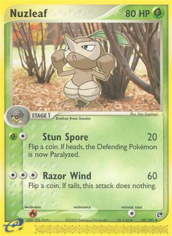 Nuzleaf (49/100) [EX: Tormenta de arena] 