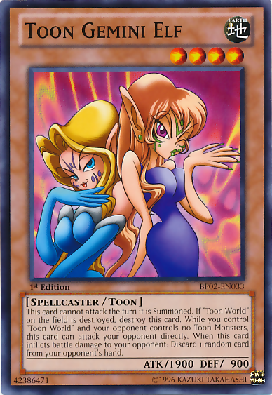 Toon Gemini Elf [BP02-EN033] Mosaico Raro 