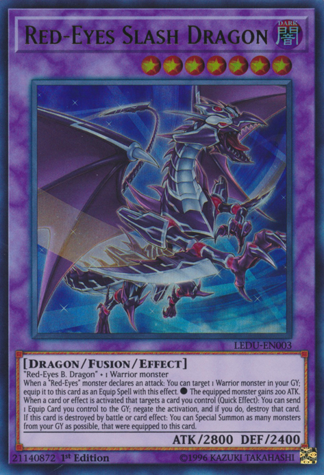 Dragón Tajo de Ojos Rojos [LEDU-EN003] Ultra Raro 