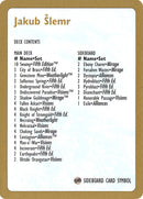 Lista de mazos de Jakub Slemr [Mazos del Campeonato Mundial 1997]