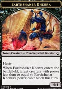 Earthshaker Khenra // Ficha zombi de doble cara [Fichas de la Hora de la Devastación] 