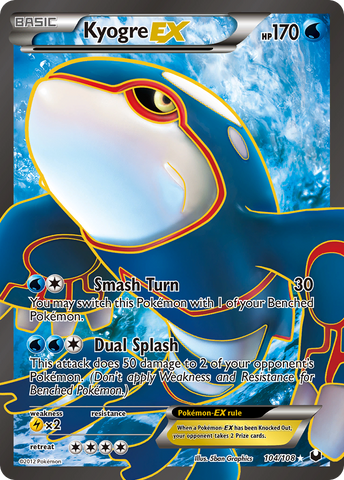 Kyogre EX (104/108) [Blanco y negro: Exploradores oscuros] 