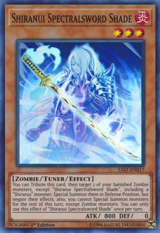 Sombra de espada espectral Shiranui [SAST-EN017] Súper rara 