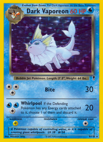 Dark Vaporeon (9/110) [Colección legendaria] 
