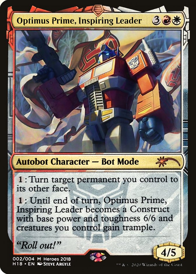 Optimus Prime, líder inspirador [Heroes of the Realm 2018] 