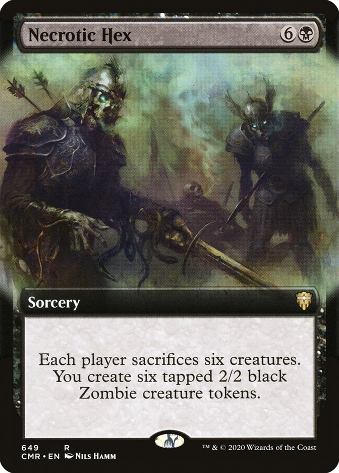 Maleficio necrótico (arte extendido) [Commander Legends] 