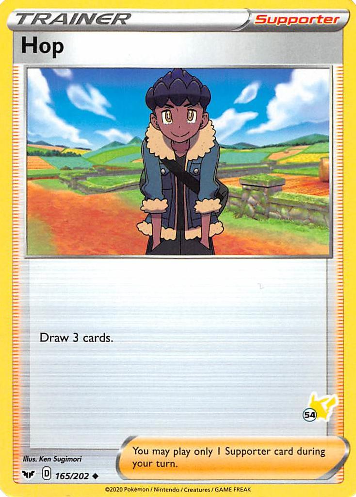 Hop (165/202) (Sello de Pikachu n.° 54) [Battle Academy 2022] 
