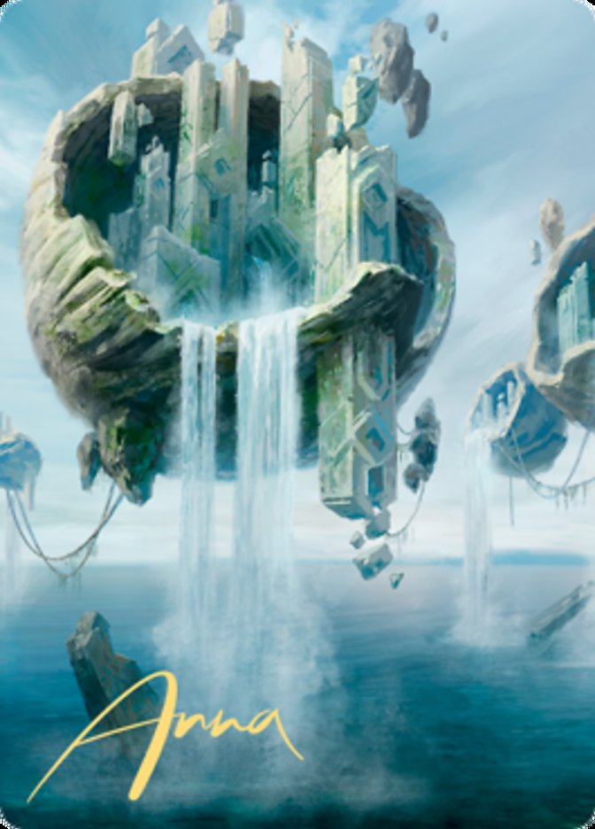 Tarjeta artística Island 2 (firma estampada en oro) [Serie artística Zendikar Rising] 