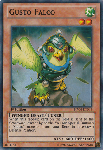 Gusto Falco [HA06-EN043] Súper Raro 