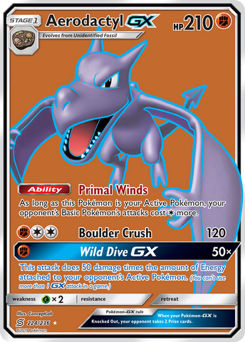 Aerodactyl GX (224/236) [Sol y Luna: Mentes unificadas] 