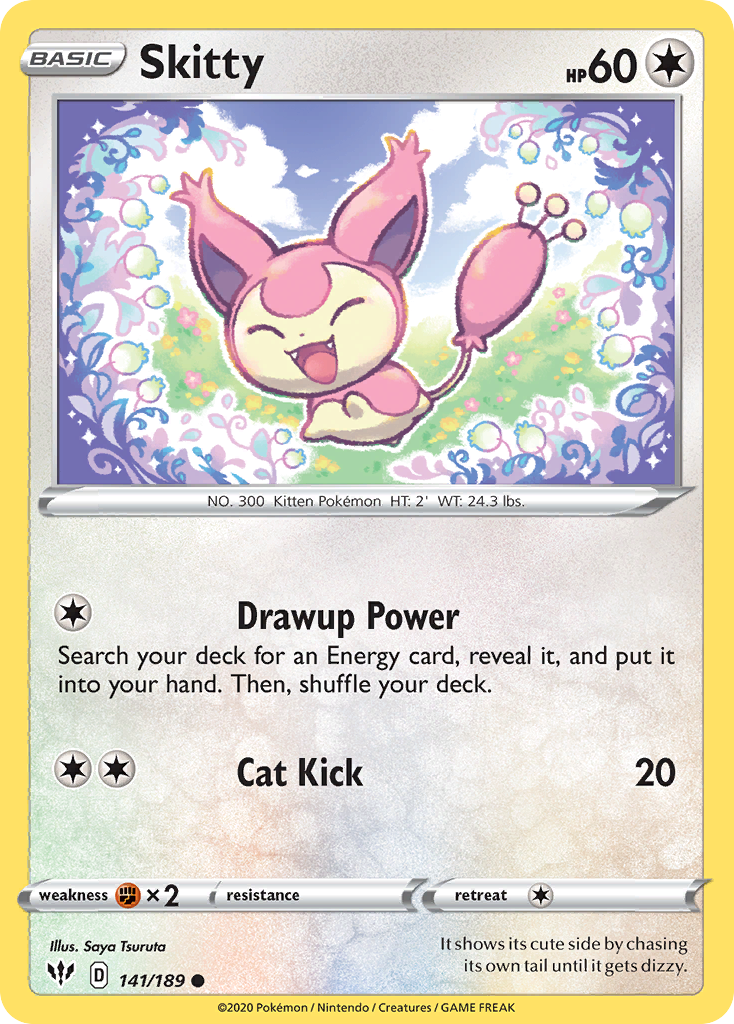 Skitty (141/189) [Espada y escudo: Oscuridad en llamas] 