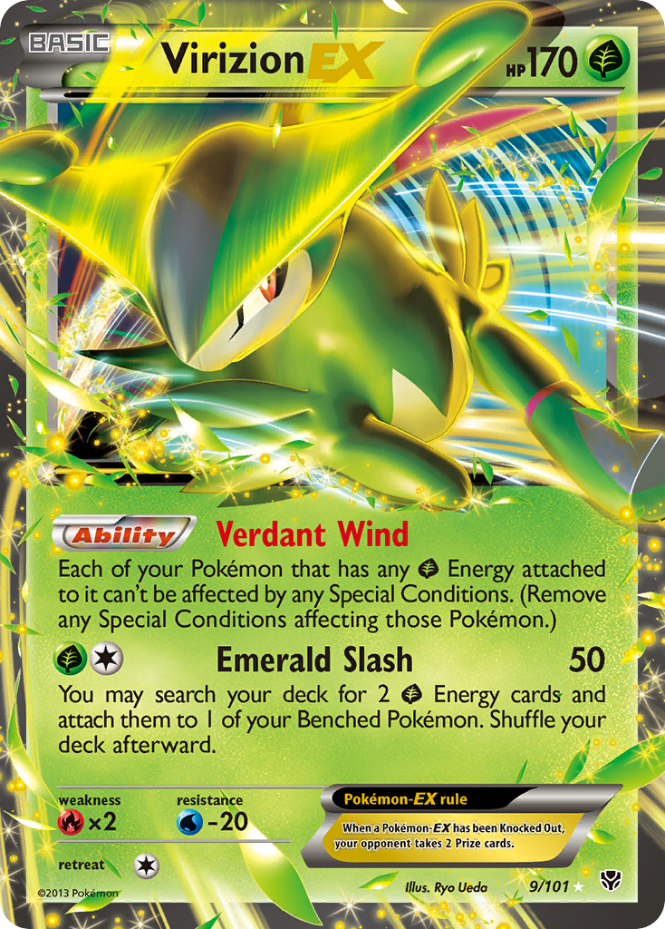 Virizion EX (9/101) [Blanco y negro: Explosión de plasma] 