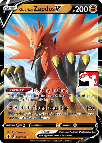 Galarian Zapdos V (080/198) [Paquete de premios Serie uno] 