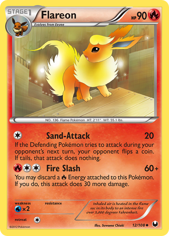 Flareon (12/108) [Blanco y negro: Exploradores oscuros] 
