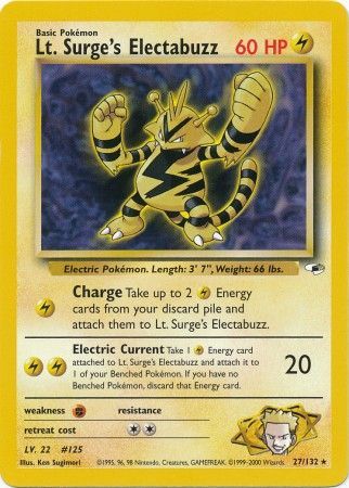 Electabuzz del teniente Surge (27/132) [Gym Heroes Unlimited] 