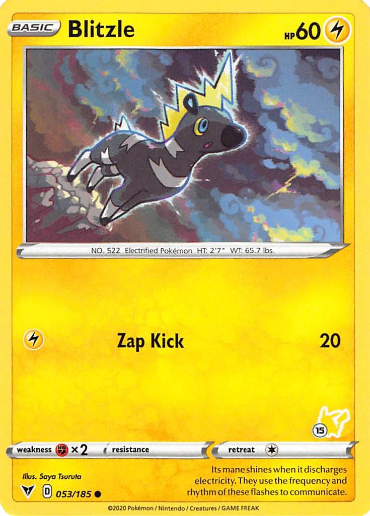 Blitzle (053/185) (Sello de Pikachu n.° 15) [Battle Academy 2022] 