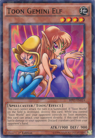 Toon Gemini Elf [BP03-EN014] Shatterfoil Raro 