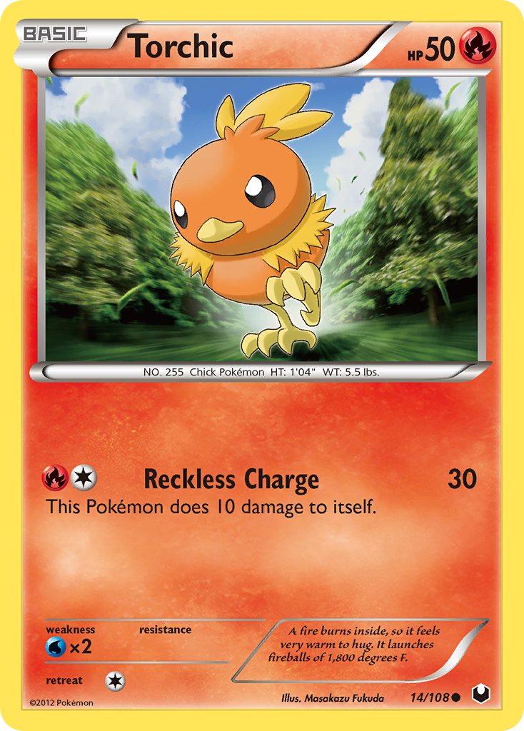 Torchic (14/108) [Blanco y negro: Exploradores oscuros] 
