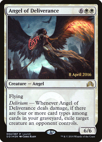Ángel de la Liberación (Lanzamiento) [Sombras sobre Innistrad Promos] 