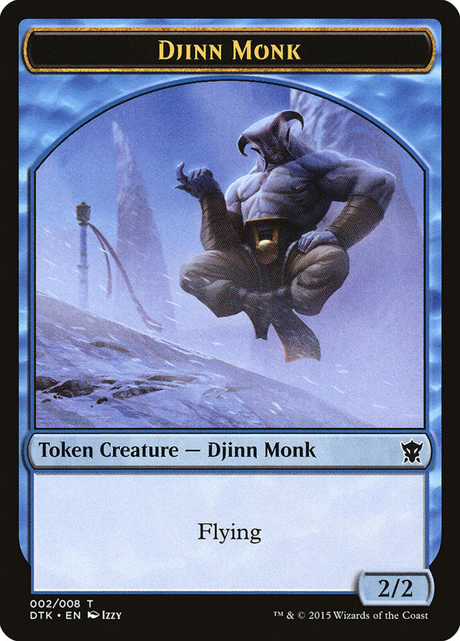 Ficha de Monje Djinn [Fichas de Dragones de Tarkir] 
