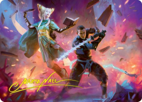 Tarjeta de arte de entrada explosiva (firma estampada en oro) [Kamigawa: Neon Dynasty Art Series] 