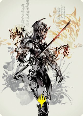 Tarjeta de arte Satoru Umezawa 1 (firma estampada en oro) [Kamigawa: Neon Dynasty Art Series] 