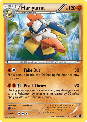 Hariyama (63/116) [Blanco y negro: Plasma Freeze] 