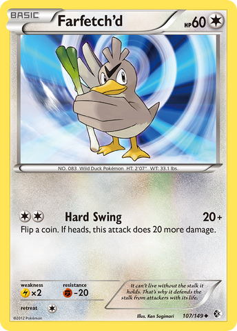Farfetch'd (107/149) [Blanco y negro: límites cruzados] 