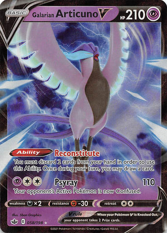 Galarian Articuno V (058/198) [Espada y escudo: Reino escalofriante] 