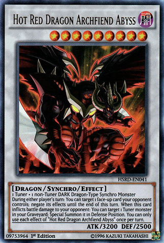 Dragón Rojo Caliente Archidemonio Abismo [HSRD-EN041] Ultra Raro 