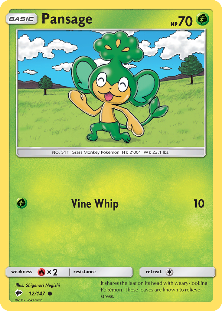 Pansage (12/147) [Sol y Luna: Sombras ardientes] 