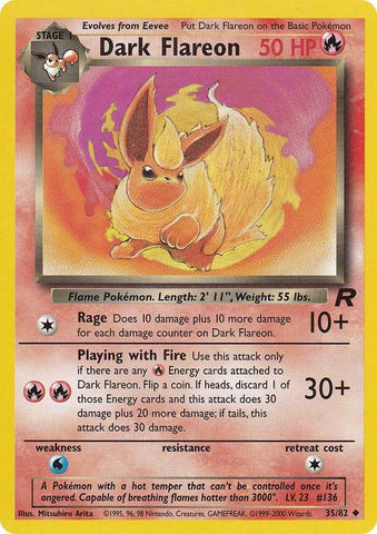Flareon oscuro (35/82) [Team Rocket Unlimited] 