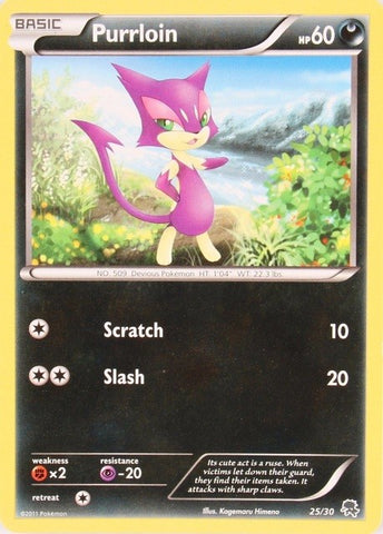 Purrloin (25/30) [Blanco y negro: Kit de entrenador - Zoroark] 