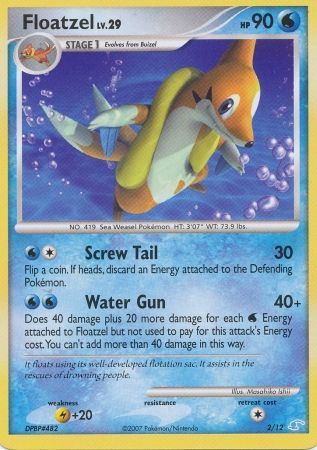 Floatzel (2/12) [Diamond &amp; Pearl: Kit de entrenador - Manaphy] 