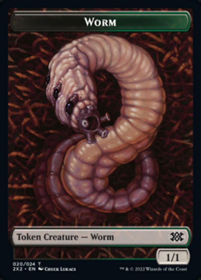 Gusano // Token de doble cara Aven Initiate [Tokens Double Masters 2022] 