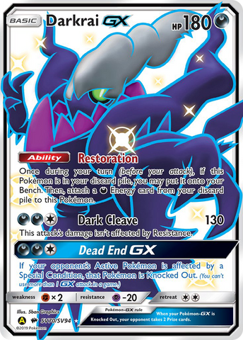 Darkrai GX (SV70/SV94) [Sol y Luna: Destinos Ocultos - Bóveda Brillante] 