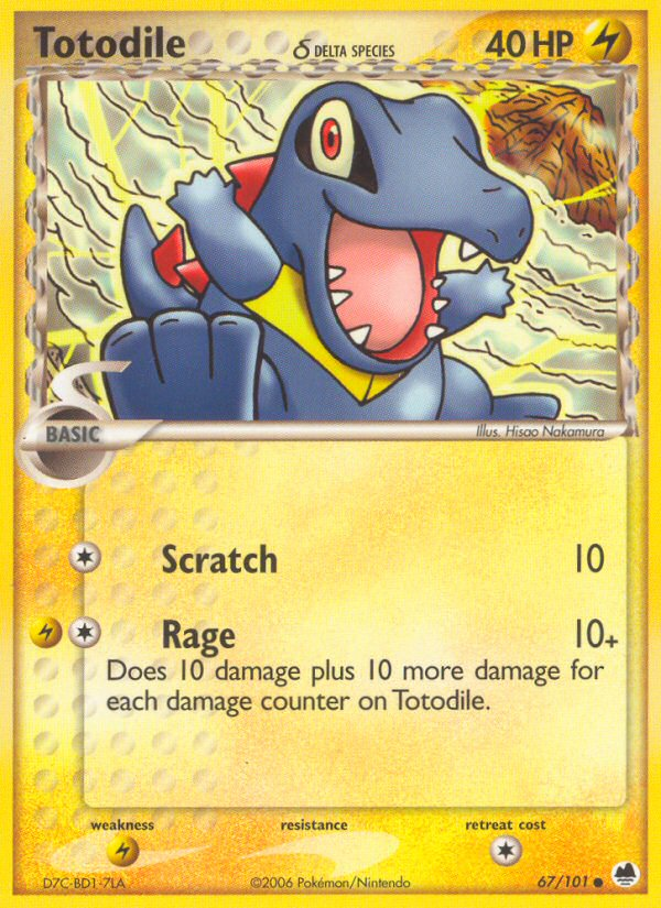 Totodile (67/101) (Especie Delta) [EX: Dragon Frontiers] 