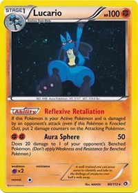 Lucario (80/113) (Cosmos Holo) [Blanco y negro: Tesoros legendarios] 