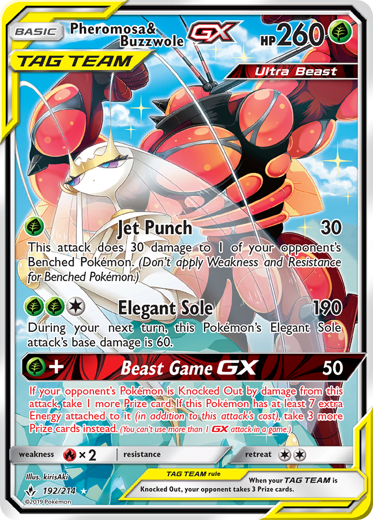 Pheromosa y Buzzwole GX (192/214) [Sol y Luna: Vínculos inquebrantables] 