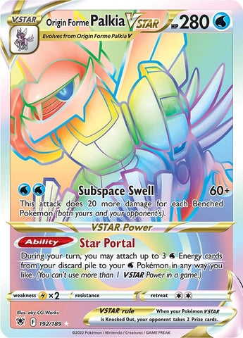Origin Forme Palkia VSTAR (192/189) [Espada y escudo: Resplandor astral] 